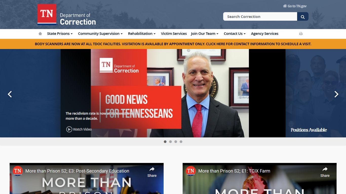 Department of Correction - TN.gov - Tennessee State Government